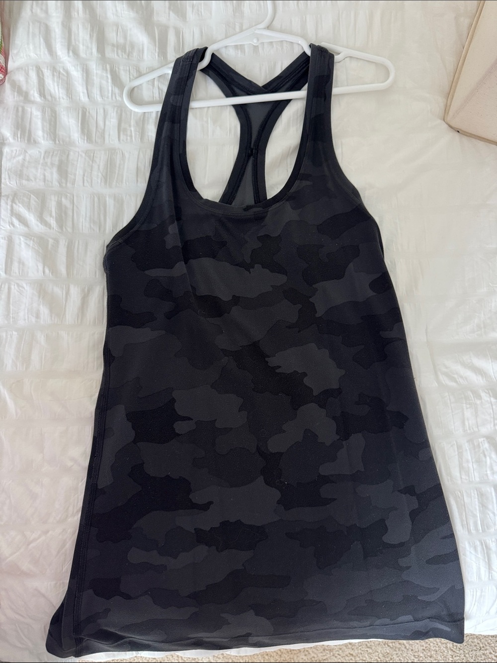 Women’s Black Camo Racerback Tank Top